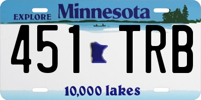 MN license plate 451TRB