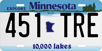 MN license plate 451TRE