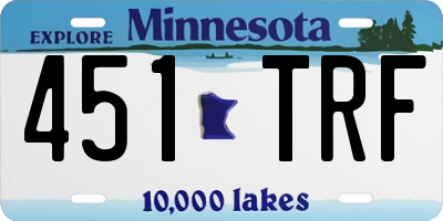 MN license plate 451TRF