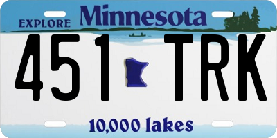 MN license plate 451TRK