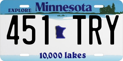MN license plate 451TRY