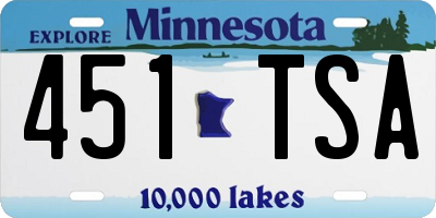 MN license plate 451TSA