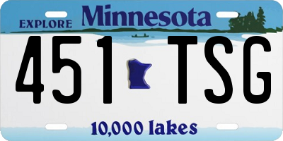 MN license plate 451TSG