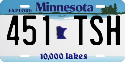 MN license plate 451TSH