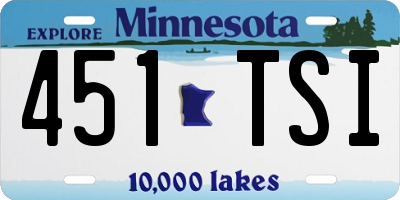MN license plate 451TSI