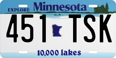 MN license plate 451TSK
