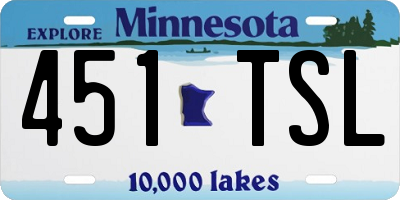 MN license plate 451TSL