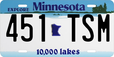 MN license plate 451TSM