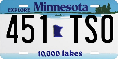 MN license plate 451TSO