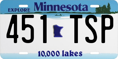 MN license plate 451TSP