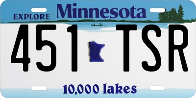 MN license plate 451TSR