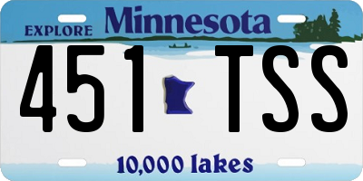 MN license plate 451TSS