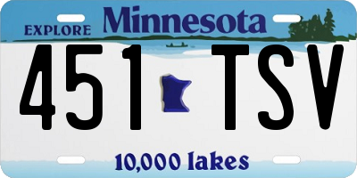 MN license plate 451TSV