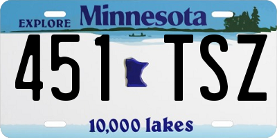 MN license plate 451TSZ