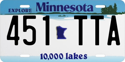 MN license plate 451TTA