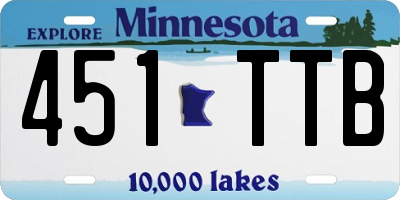 MN license plate 451TTB