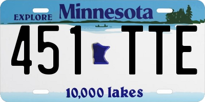 MN license plate 451TTE