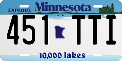 MN license plate 451TTI