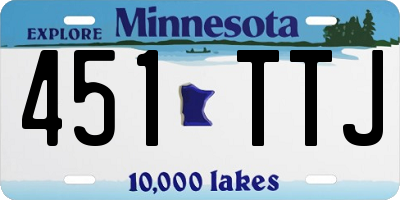MN license plate 451TTJ