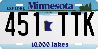 MN license plate 451TTK