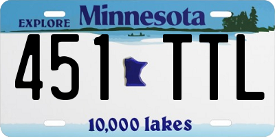 MN license plate 451TTL