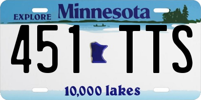 MN license plate 451TTS