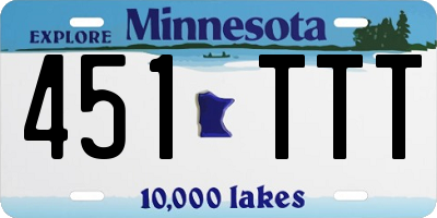 MN license plate 451TTT