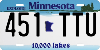 MN license plate 451TTU