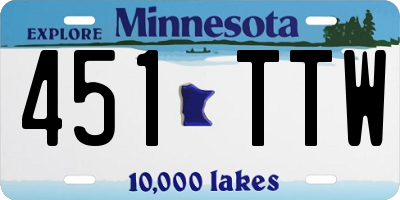MN license plate 451TTW