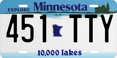 MN license plate 451TTY