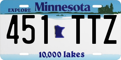 MN license plate 451TTZ