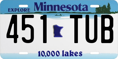 MN license plate 451TUB