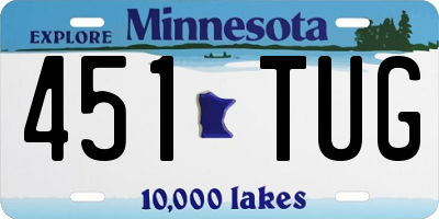 MN license plate 451TUG
