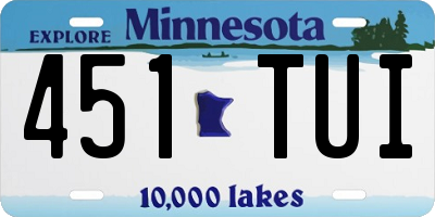 MN license plate 451TUI