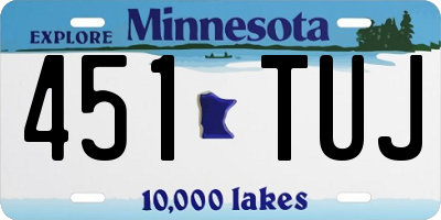 MN license plate 451TUJ