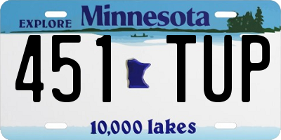 MN license plate 451TUP