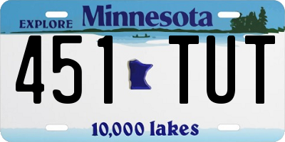 MN license plate 451TUT