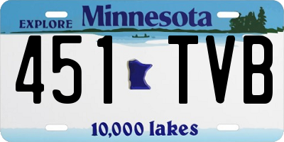MN license plate 451TVB