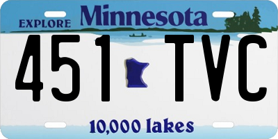 MN license plate 451TVC