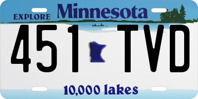 MN license plate 451TVD