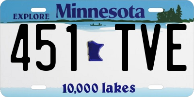 MN license plate 451TVE