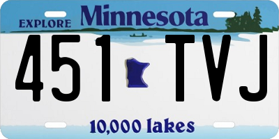MN license plate 451TVJ