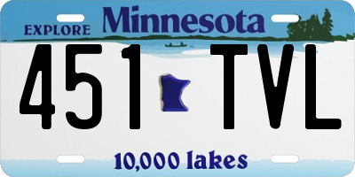 MN license plate 451TVL