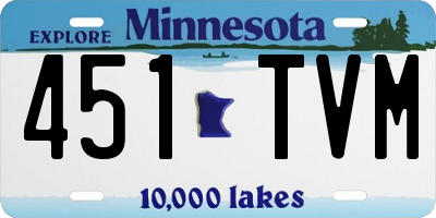 MN license plate 451TVM