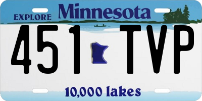 MN license plate 451TVP