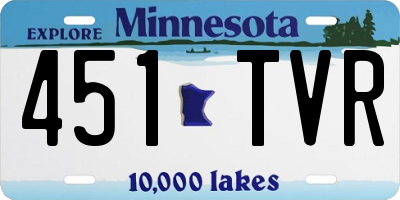 MN license plate 451TVR