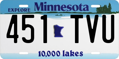 MN license plate 451TVU