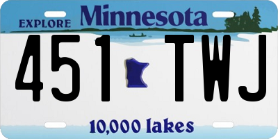 MN license plate 451TWJ