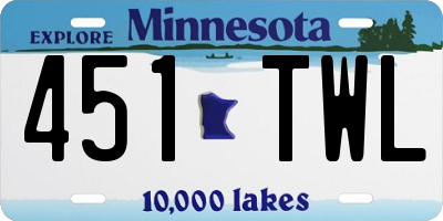 MN license plate 451TWL