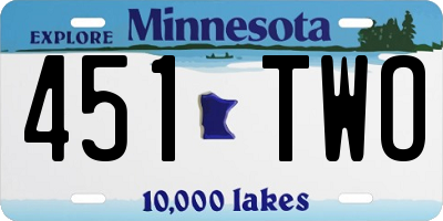 MN license plate 451TWO